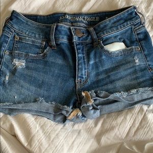 Super stretch denim shorts